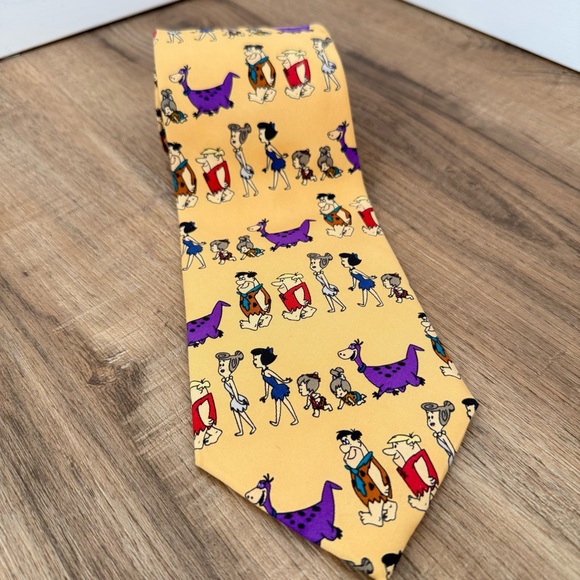 Other - Vintage 100% Silk Flinstones Scarf Retro 1993 90s